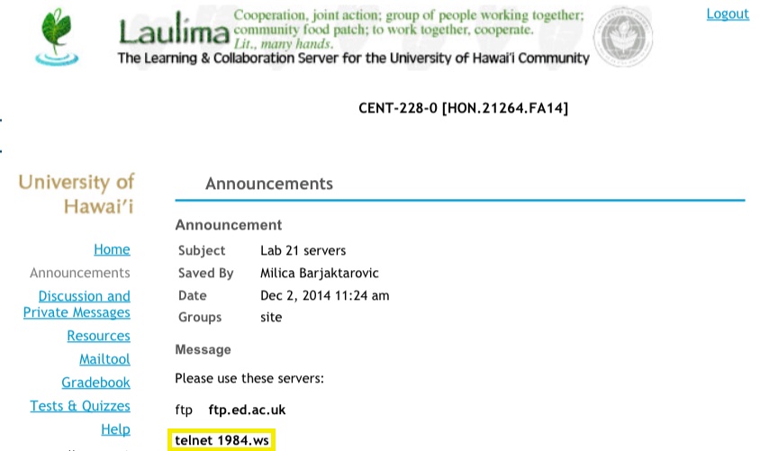 x84 in University of Hawaiʻi curriculum